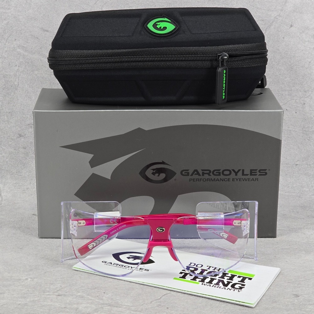 Gargoyles Sunglasses Authentic Arnold Terminator 85s Clear Lens‎ Pink Frame